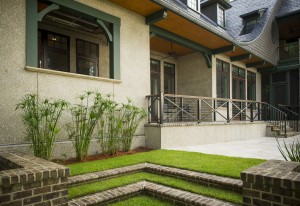 home exterior porch and backyard