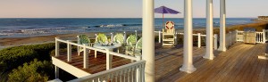 banner deck porch rail photo of coastal home back porch