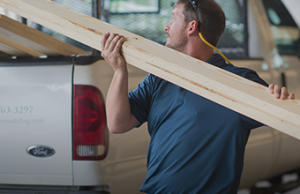 lumber loaded into truck