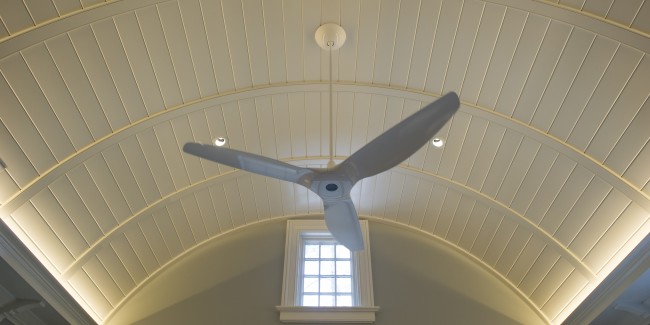 home ceiling fan and curved ceiling