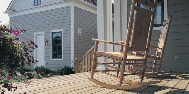 deck with rocking chairs
