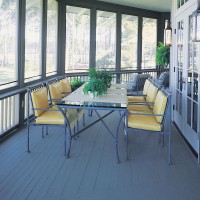 scenic flooring on screened back porch